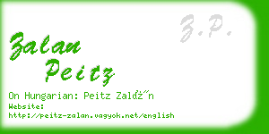zalan peitz business card